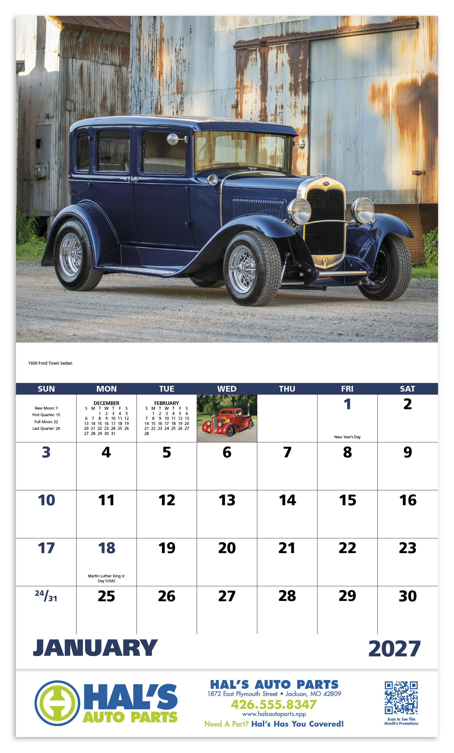 Good Value™ Street Rods - Stapled Calendar 75