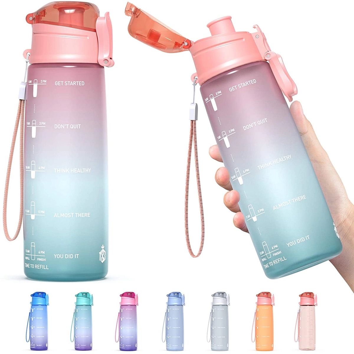 Sports Water Bottle With Time Marker 3