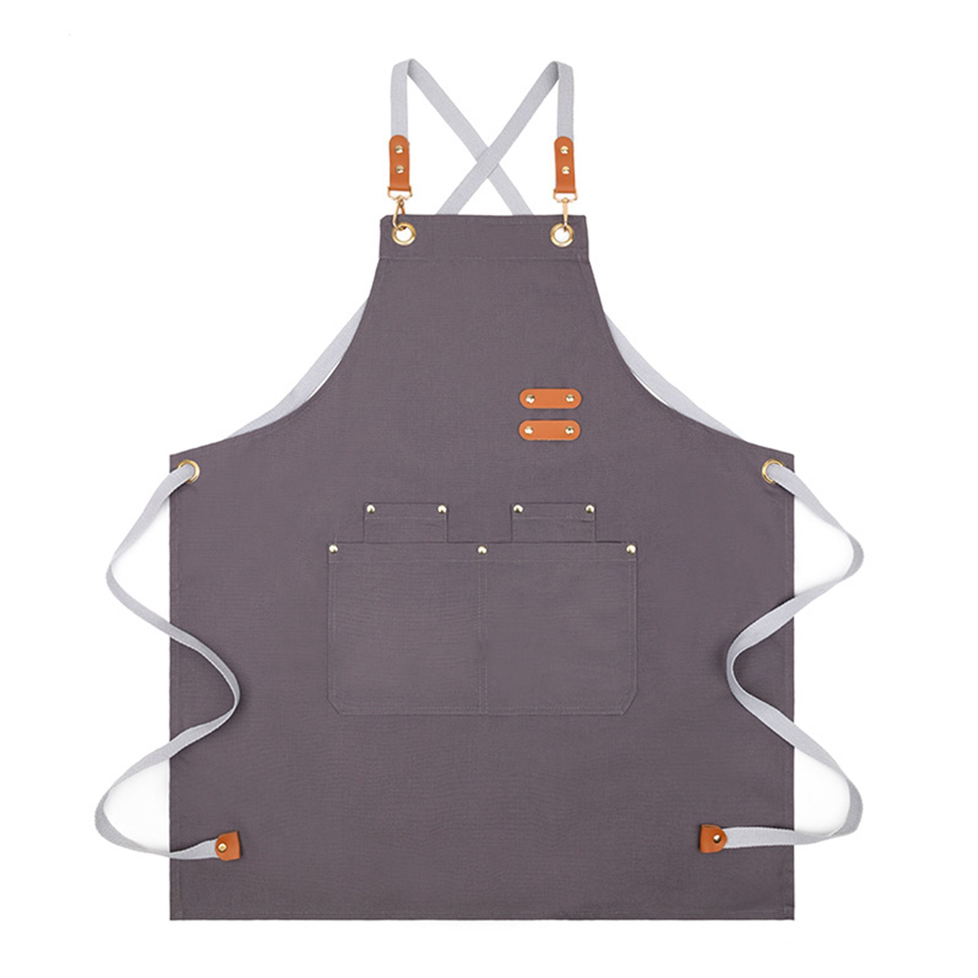 MOQ10 Canvas Waterproof Oilproof Work Pockets Apron 3