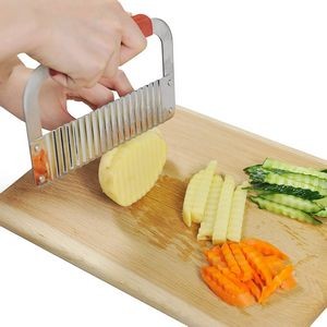 Crinkle Blade Wavy Slicer Cutter Knife Stainless Steel Tool 11