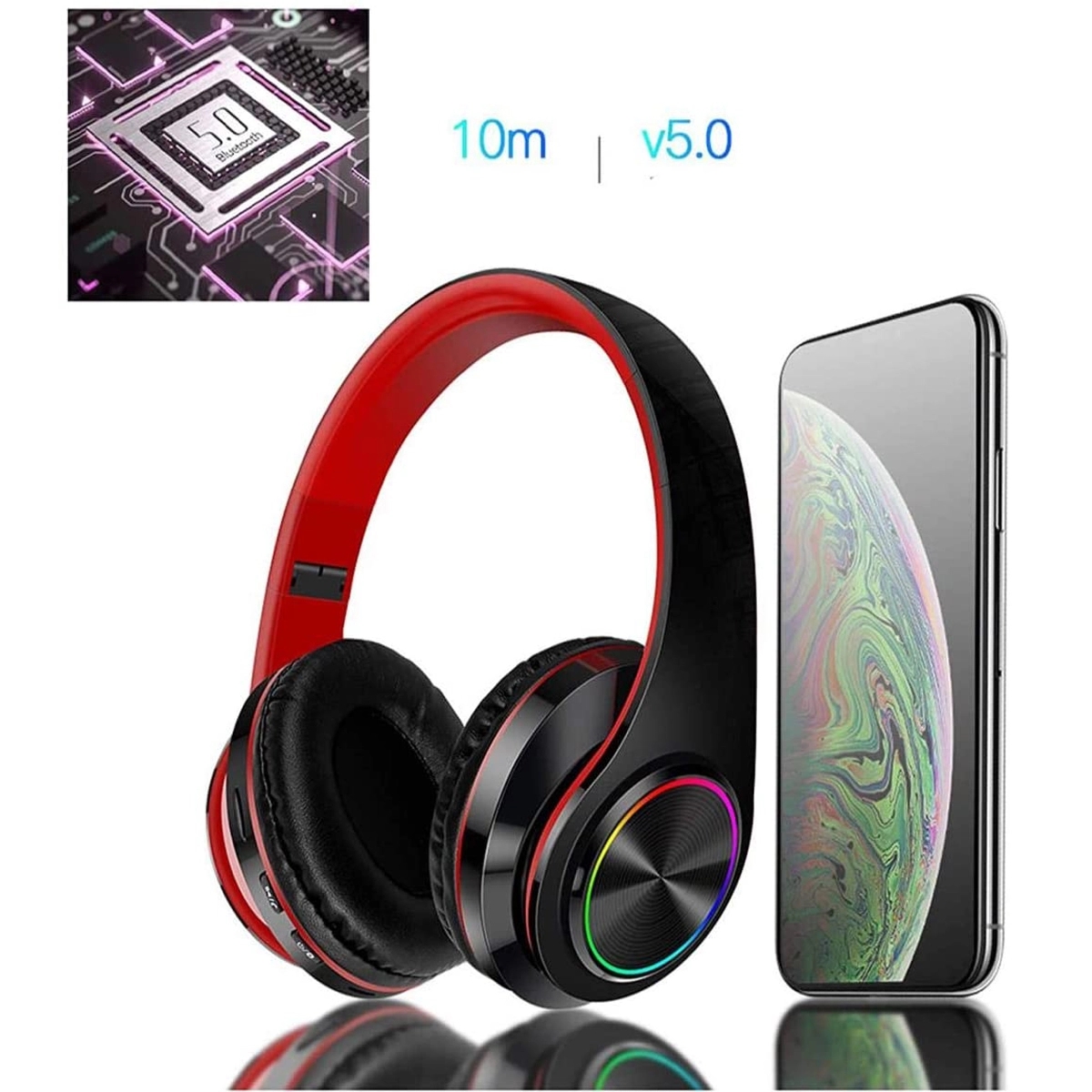 Wireless Foldable Headphones with Microphone 6