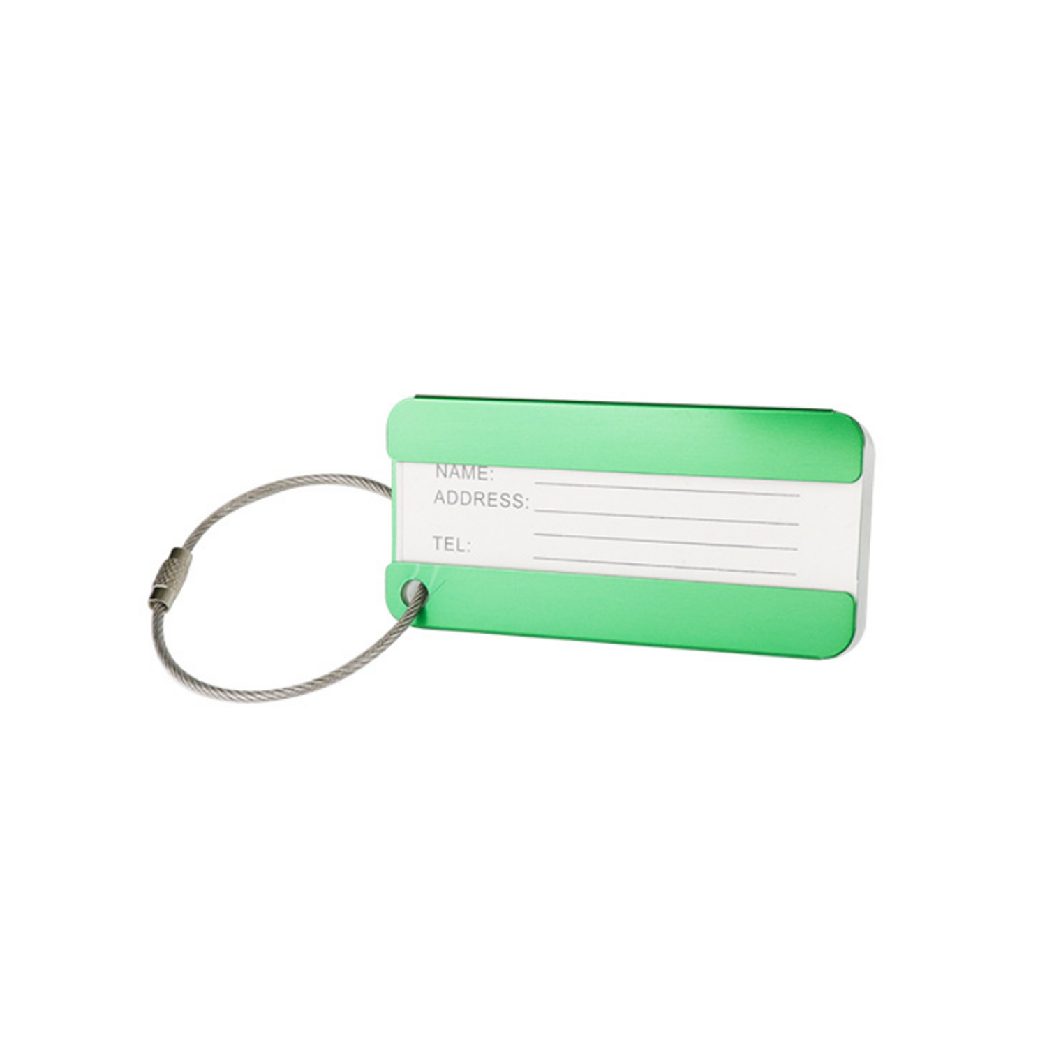 Square Aluminum Alloy Travel Luggage Tag 6