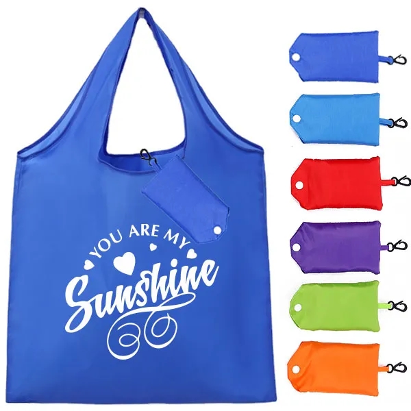 Foldable Polyester Shopping Tote In Clip Bag 3