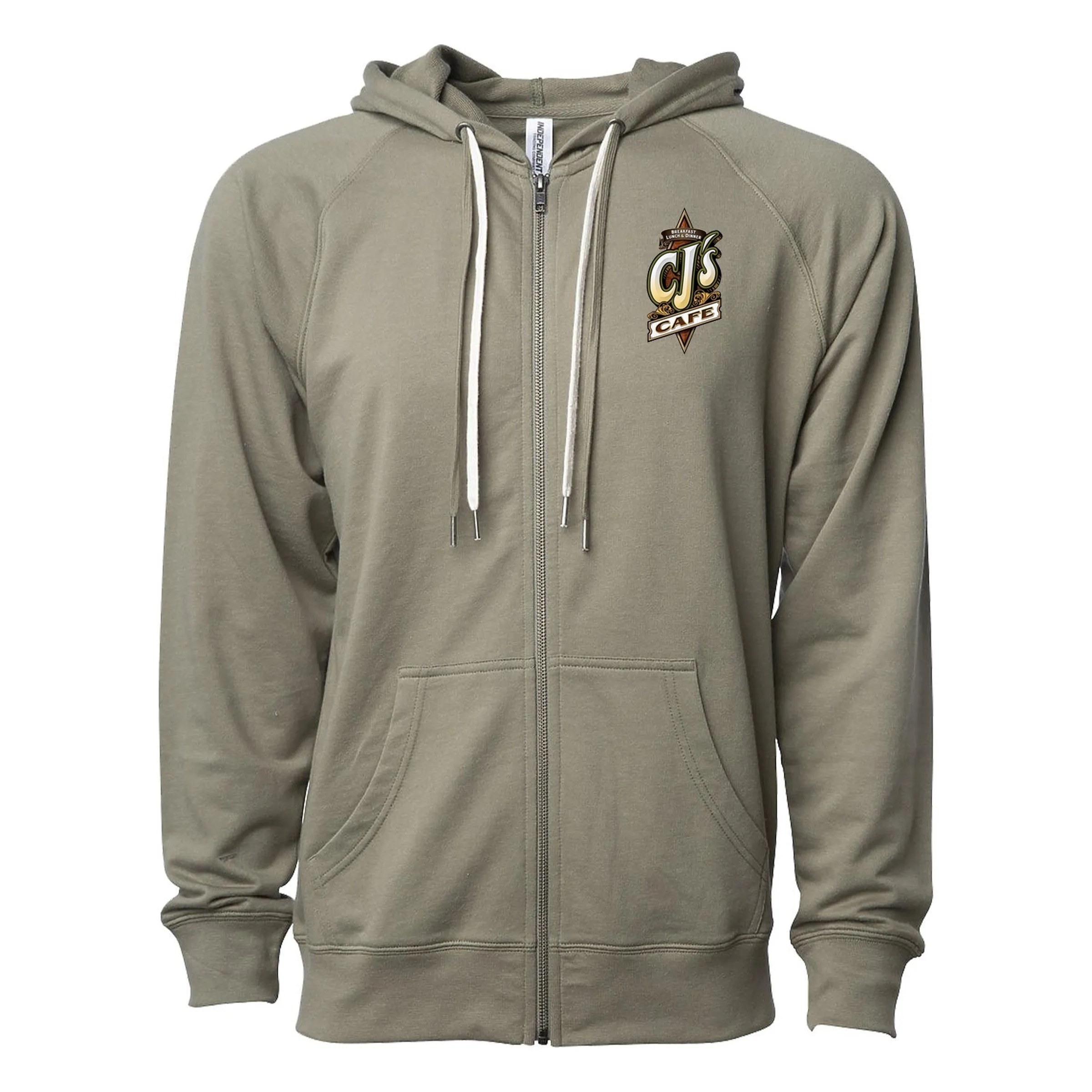 Unisex Lightweight Loopback Terry Zip Hood 5