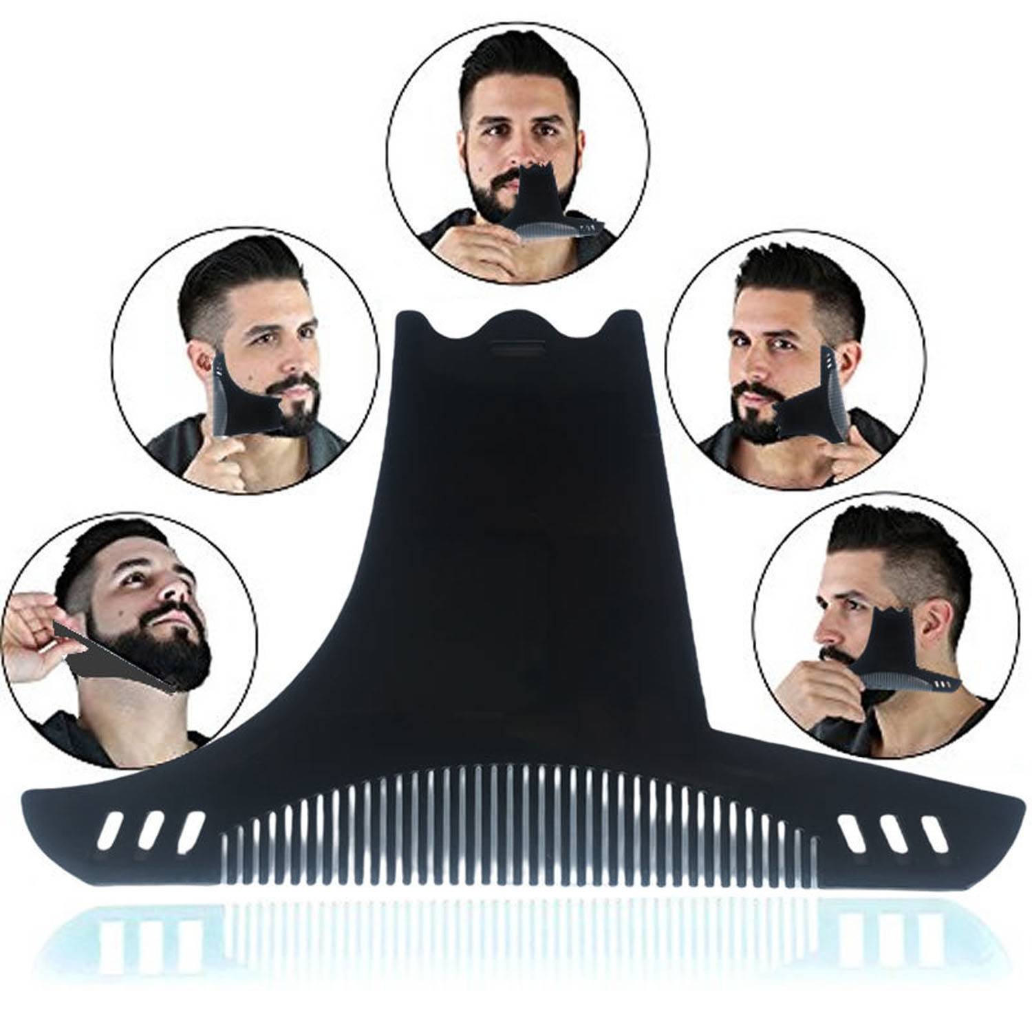 6 in 1 Smooth ABS Comb Beard Shaper for Men 4