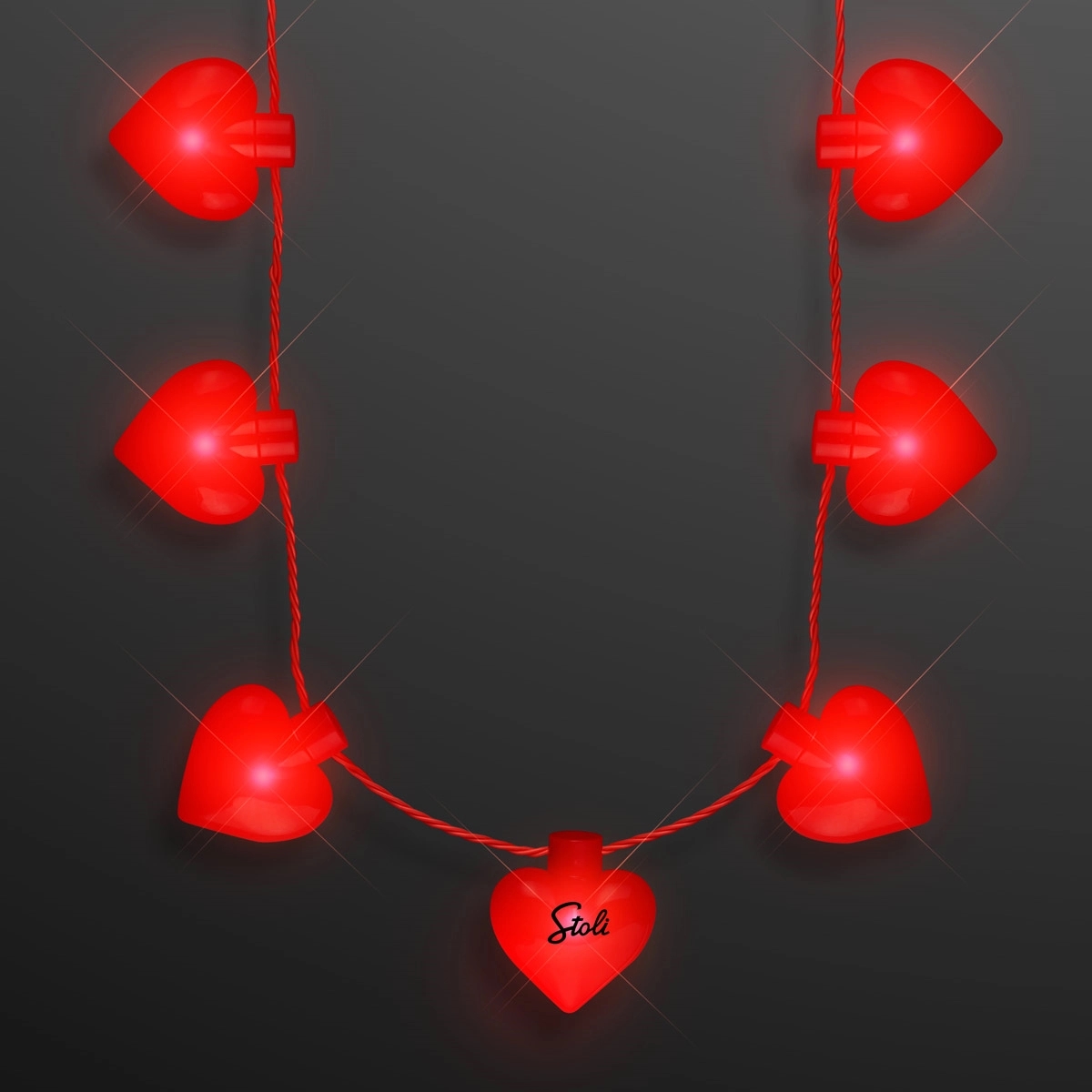 Valentine Hearts String Lights Necklace 2