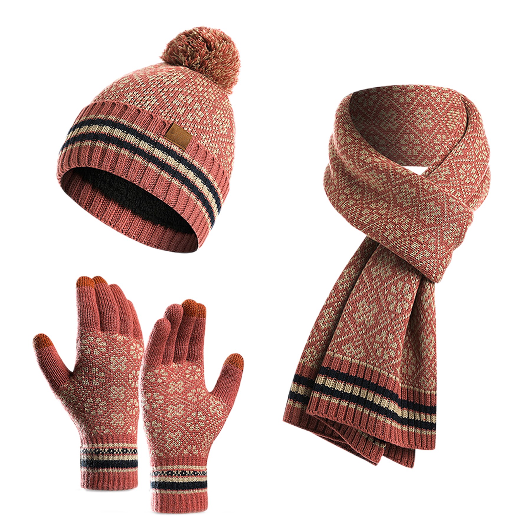 3Pcs Winter Warm Thermal Suit 4