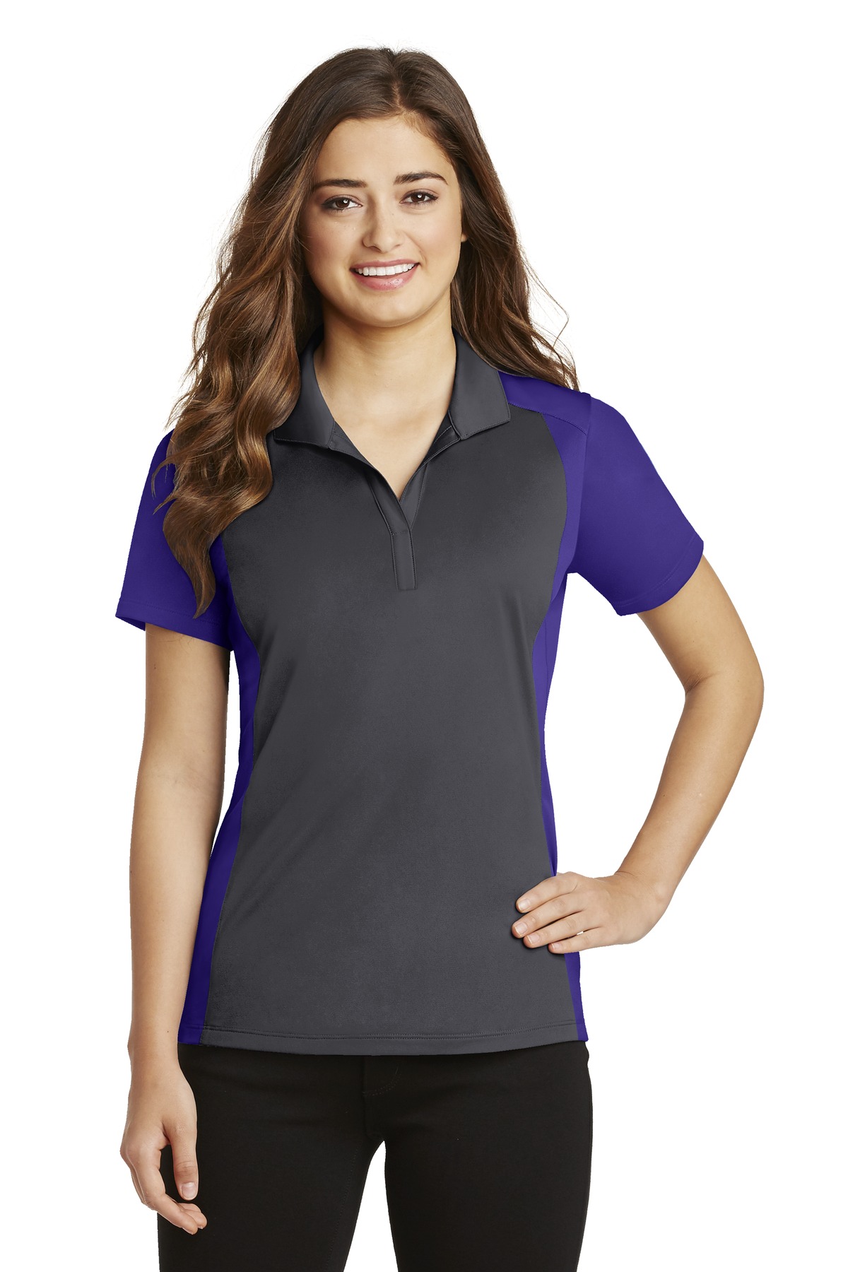 Sport-Tek Women's Colorblock Micropique Sport-Wick Polo. LST652 54