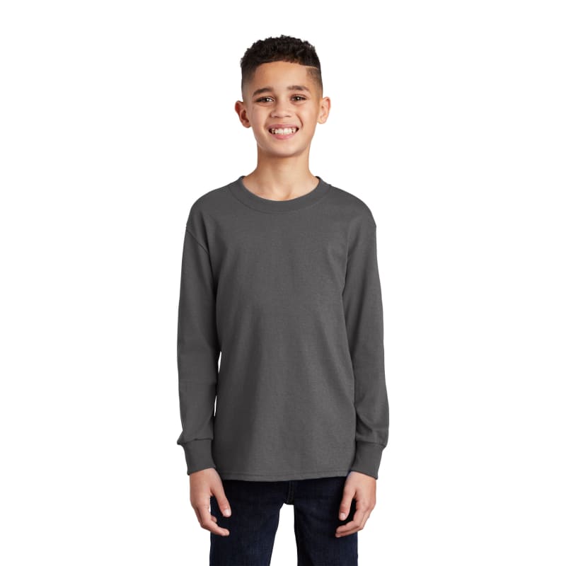 Port & Company Youth Long Sleeve Core Cotton Tee. 119