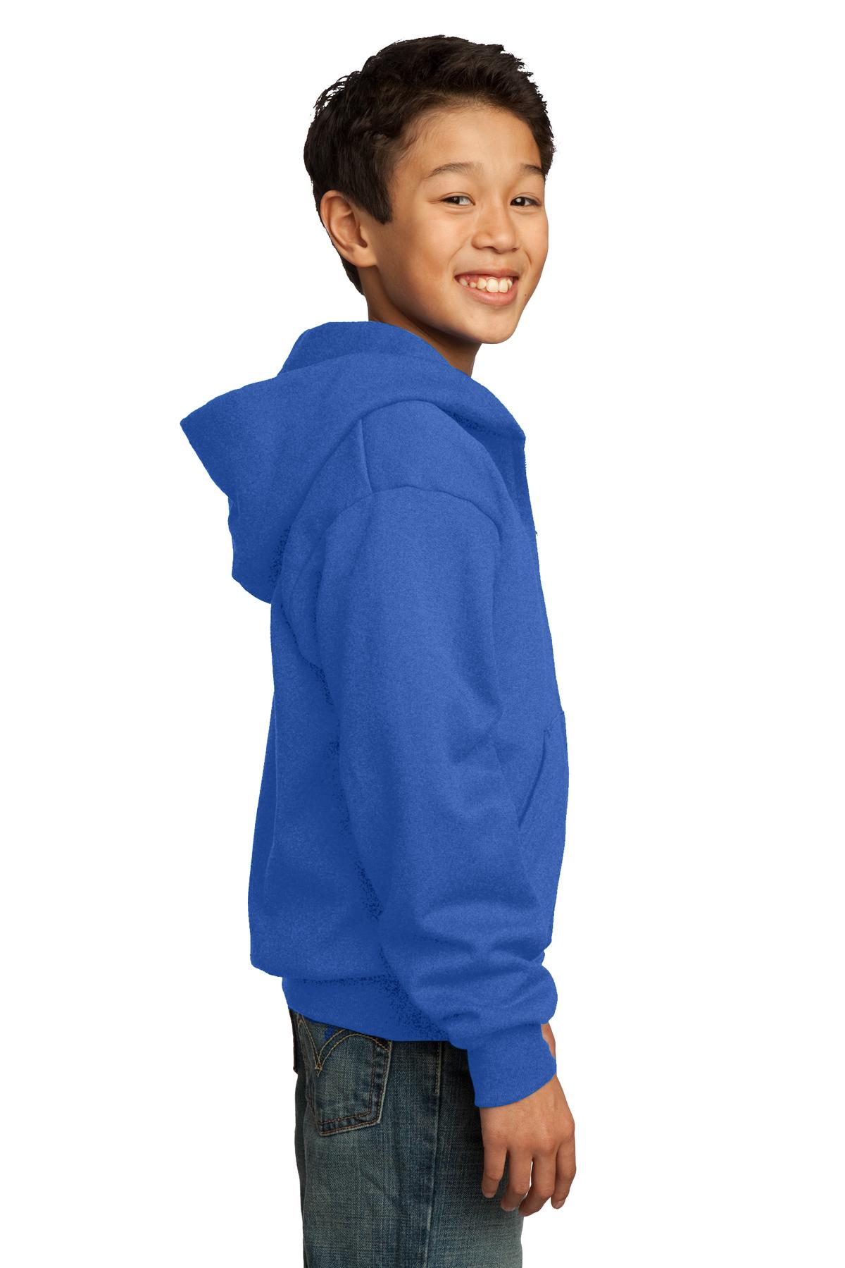 Port & Company® Youth Core Fleece Full-Zip Hooded Sweatshirt 75
