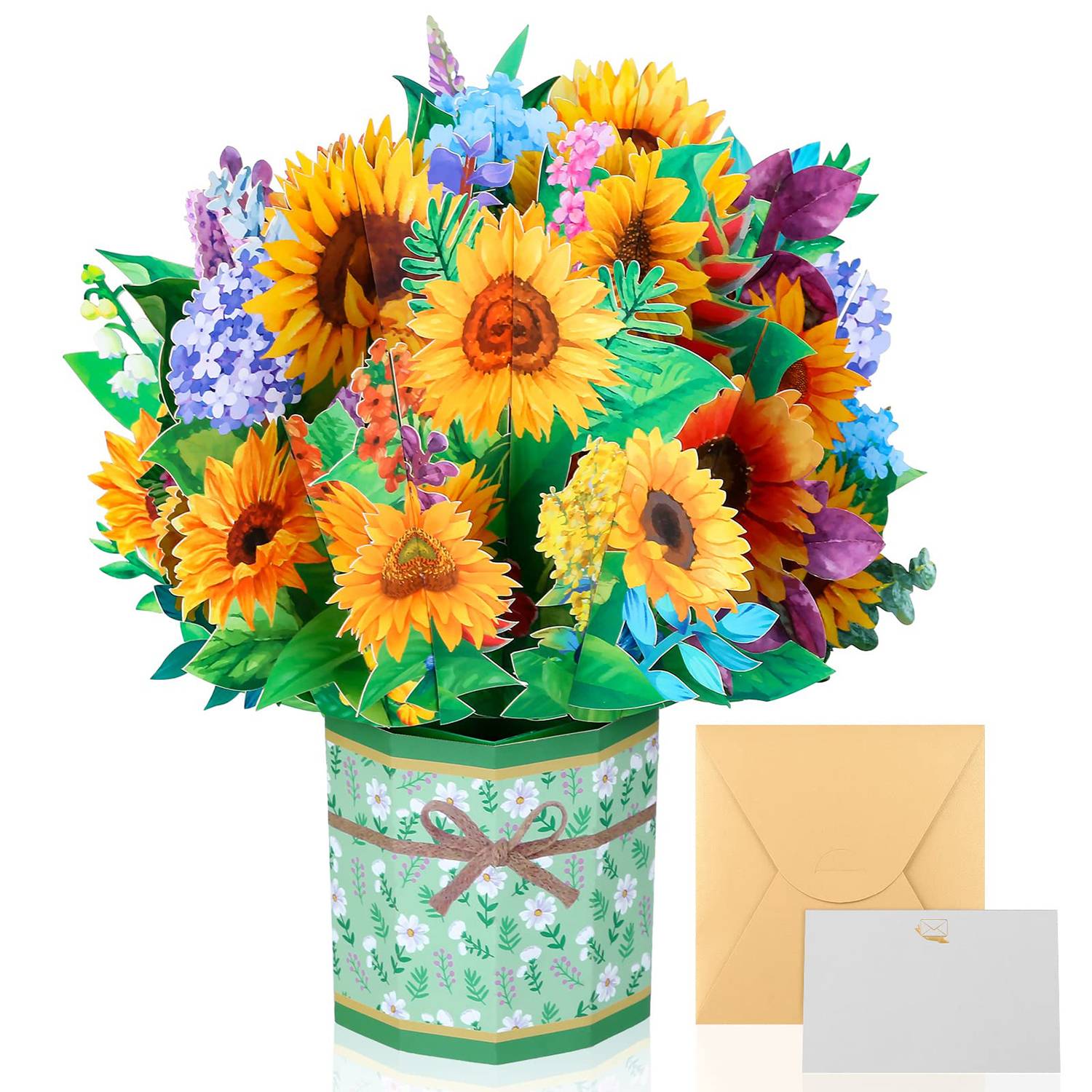 3D Bouquet Creative Greeting Card 4