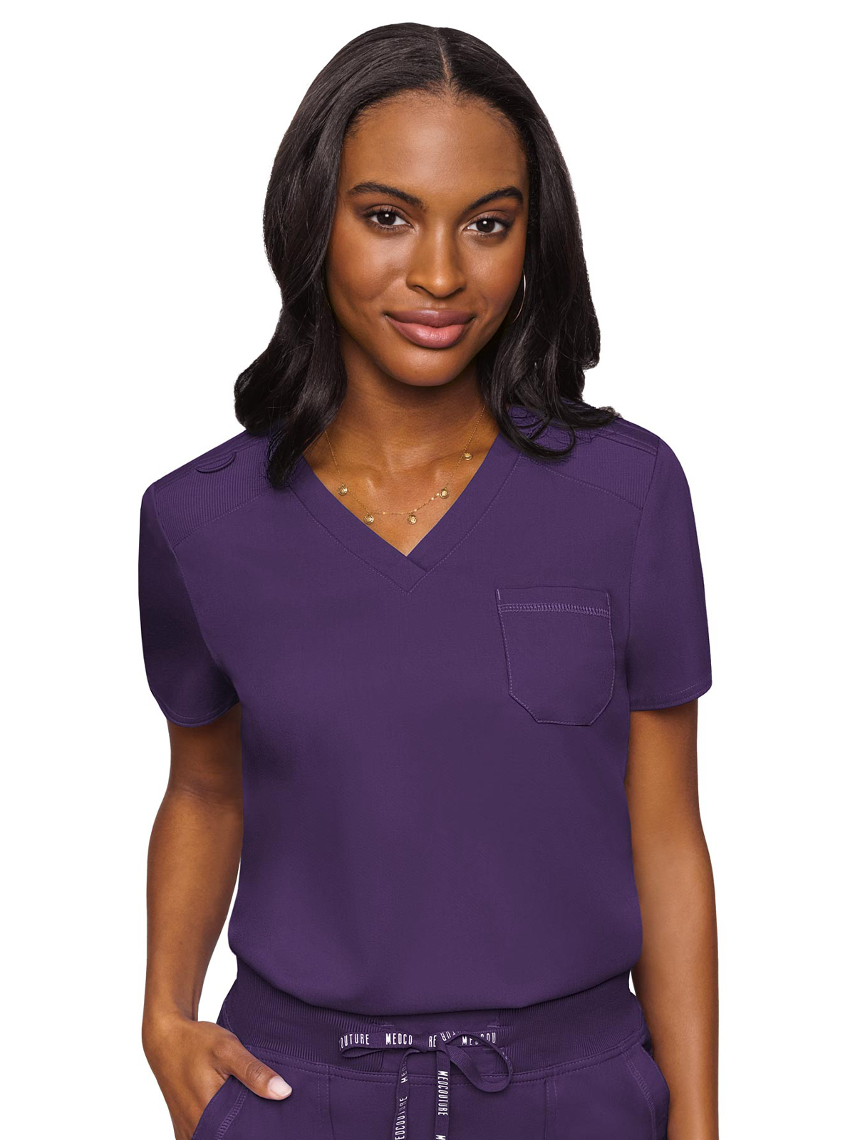 Med Couture - MC Touch - Women's 1-Pocket V-Neck Top 28