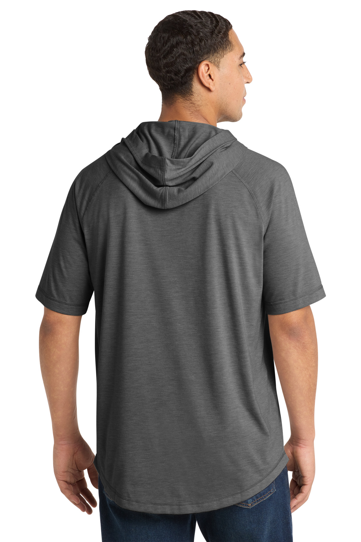 Sport-Tek PosiCharge Tri-Blend Wicking Short Sleeve Hoodie. ST404 9