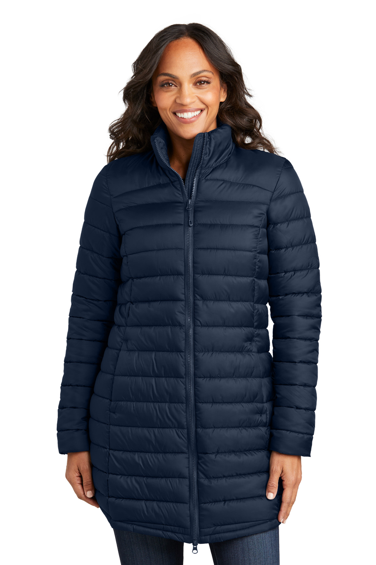 Port Authority Women's Horizon Puffy Long Jacket L365 6