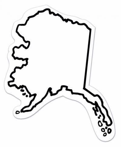 Alaska State Shape Magnet - Full Color 2