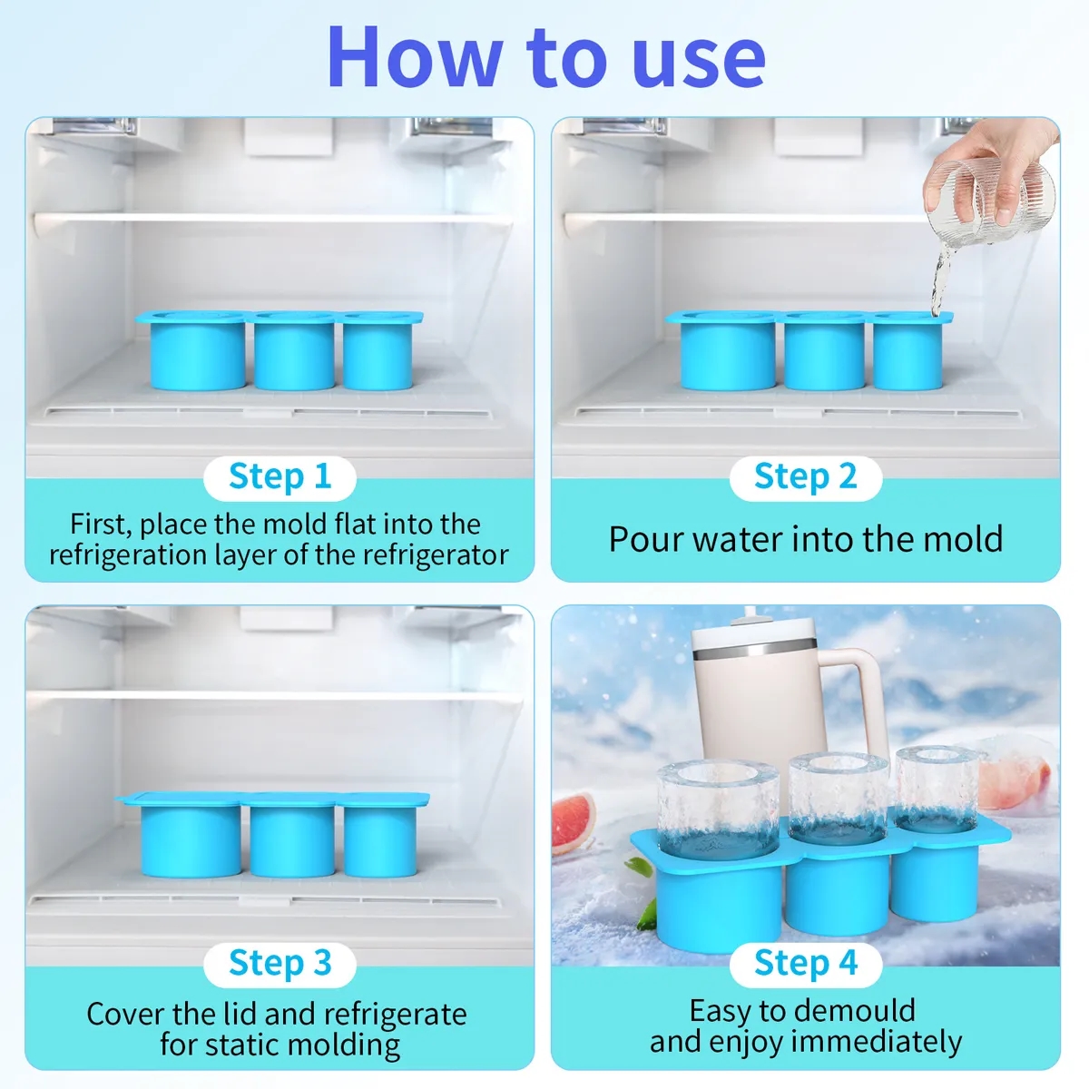 Silicone Ice Cube Tray for 30OZ & 40Oz Tumbler 2