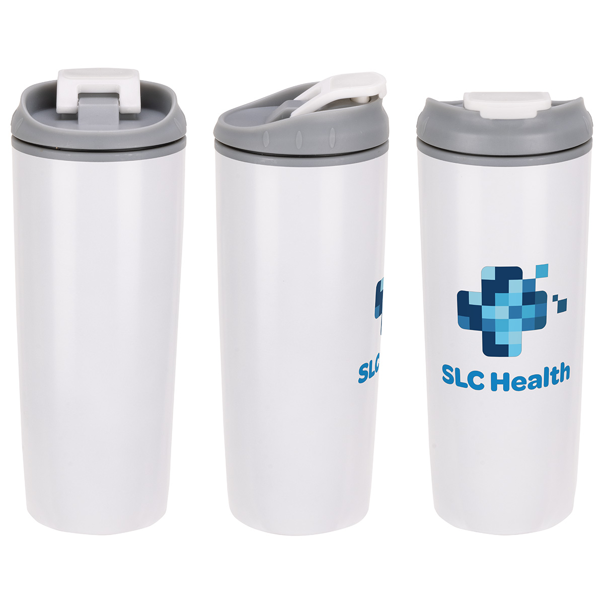 Olympia 17 oz Stainless Steel/Polypropylene Tumbler with Flip Top Lid 9