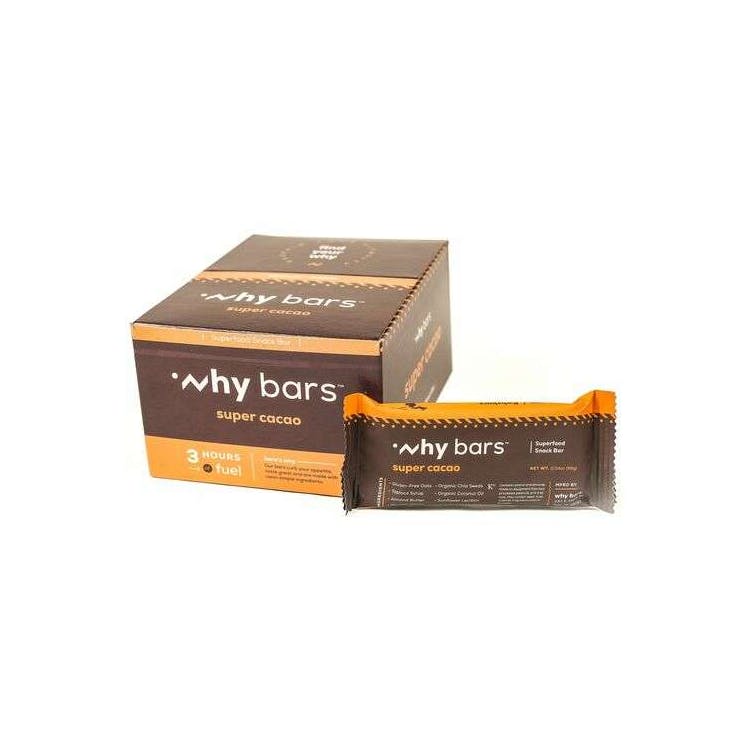 Why Bars Superfood Protein Snack Bars - 24 Pack Super Cacao 1