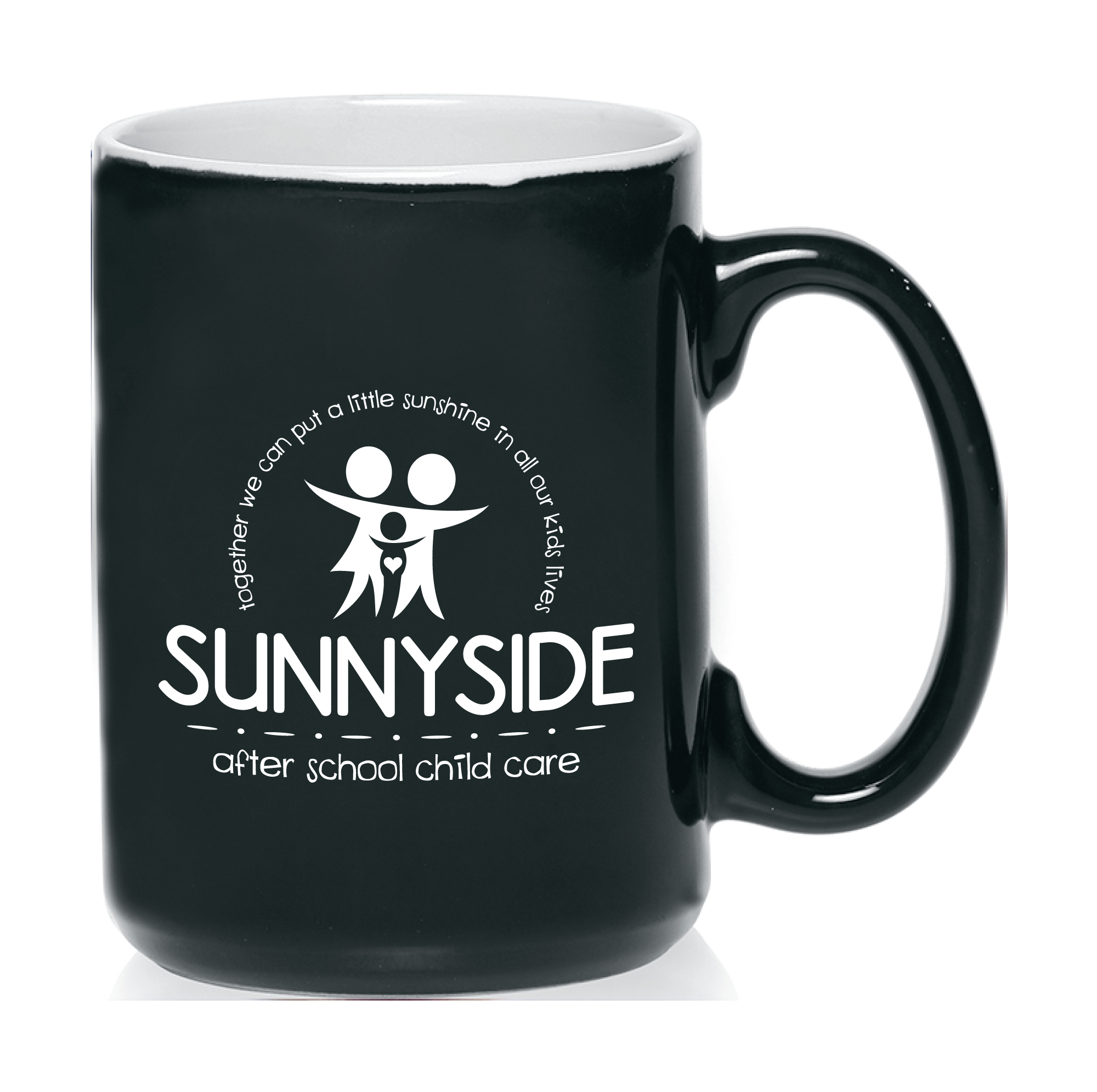 15 oz White In / Black Out Two Tone El Grande Mug