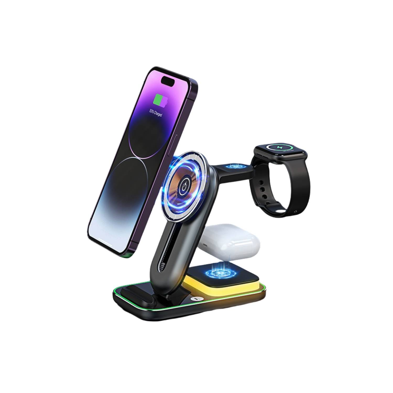 4-in-1 Desktop Stand Magnetic Wireless Charger 4