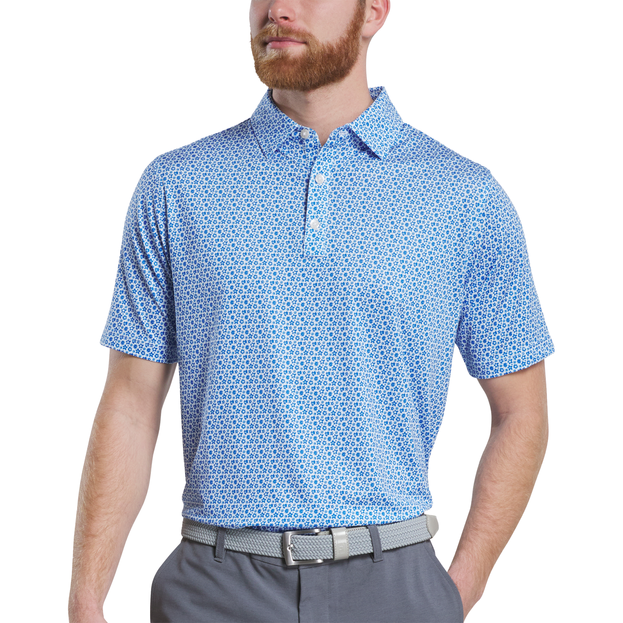 FootJoy Men's Allover Floral Print Polo 2