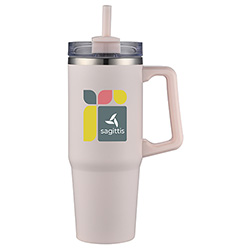 Milo 30 oz Vacuum Insulated Stainless Steel Mug with Straw 53
