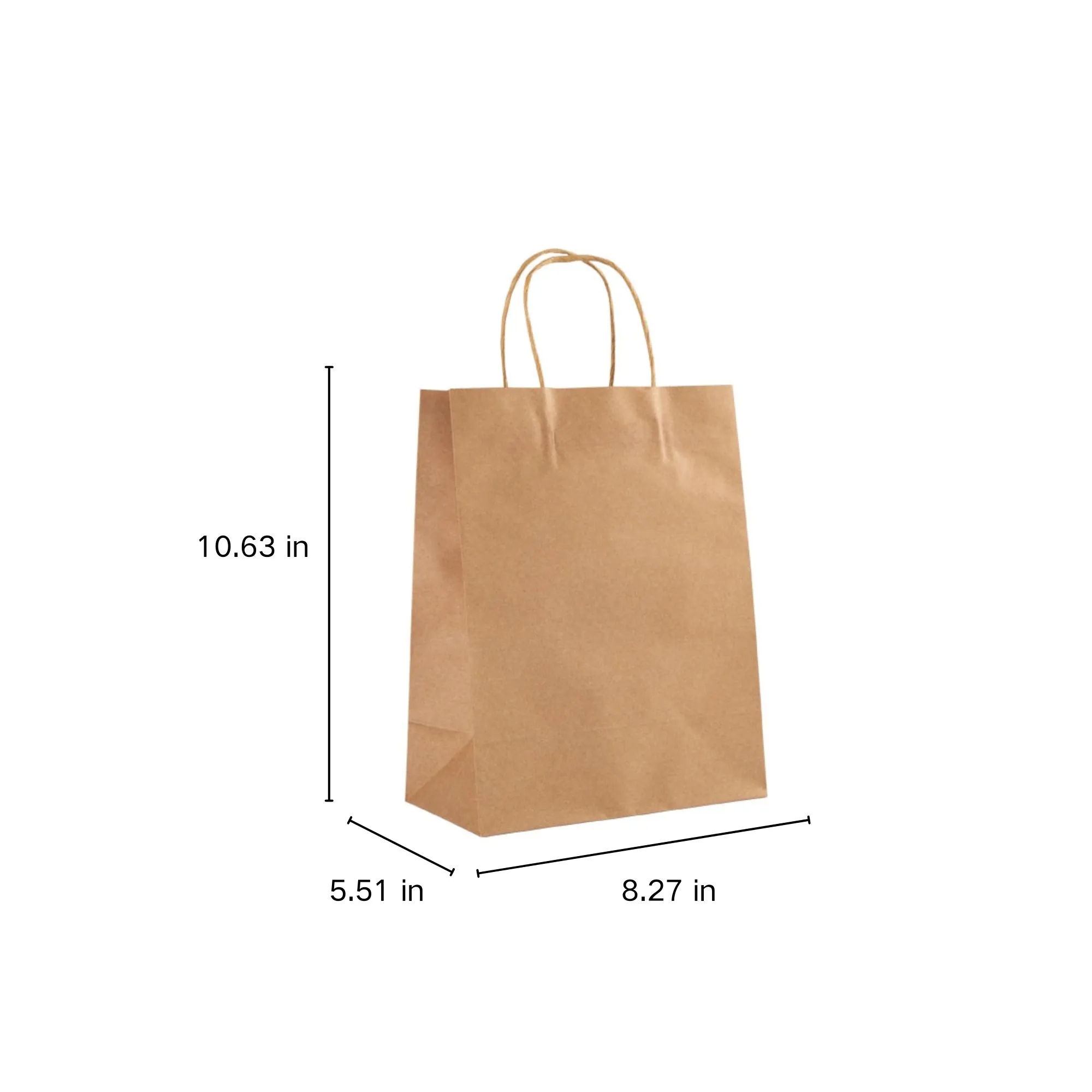 Kraft Paper Gift Bag With Handle Free Shipping 4