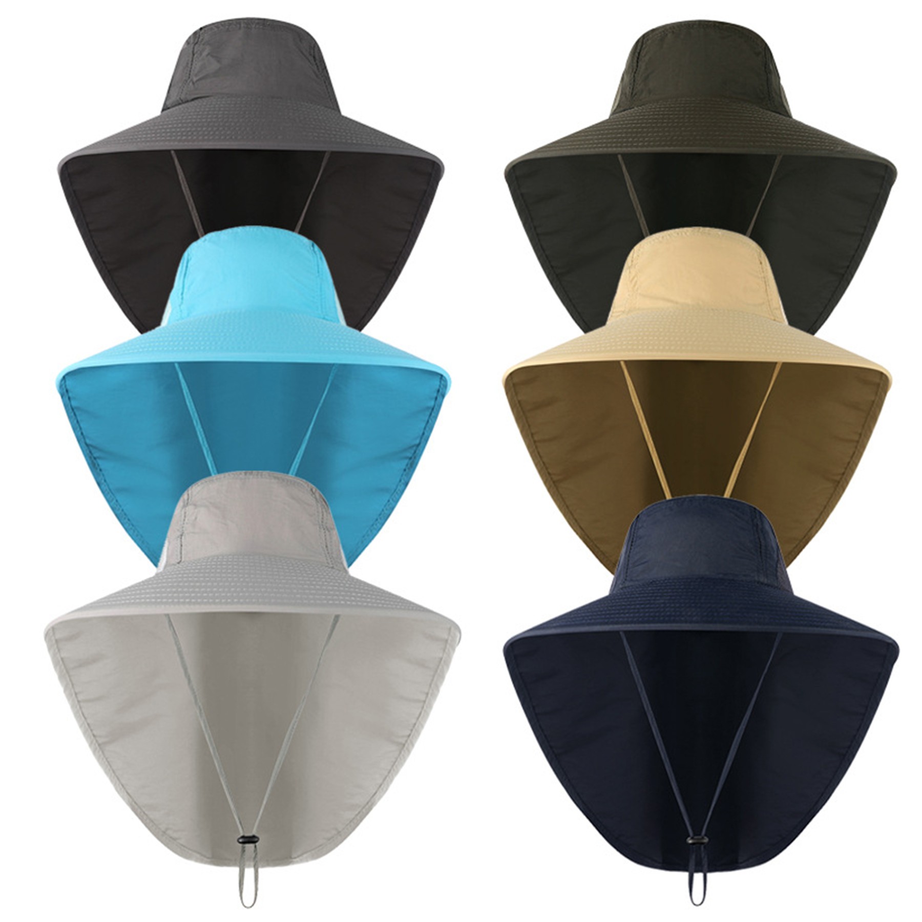 Wide Brim Sun Hat with Neck Flap 2