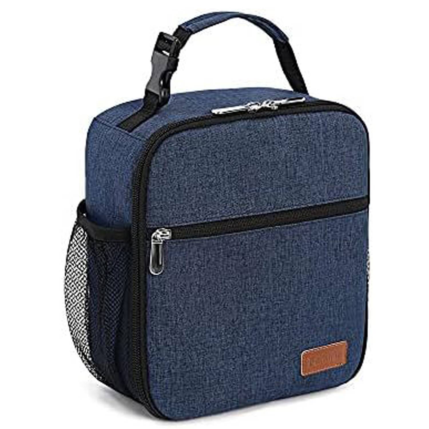 6 Can Oxford Insulated Lunch Cooler Bag w/ Zipper Pocket 16