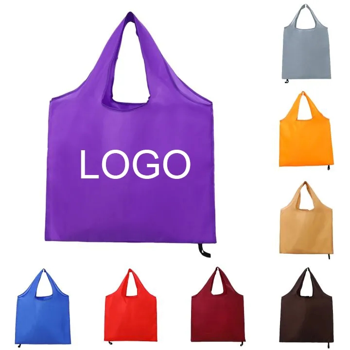 Jumbo Polyester 190T Folding Tote Bag, custom tote bag with logo imprint 2