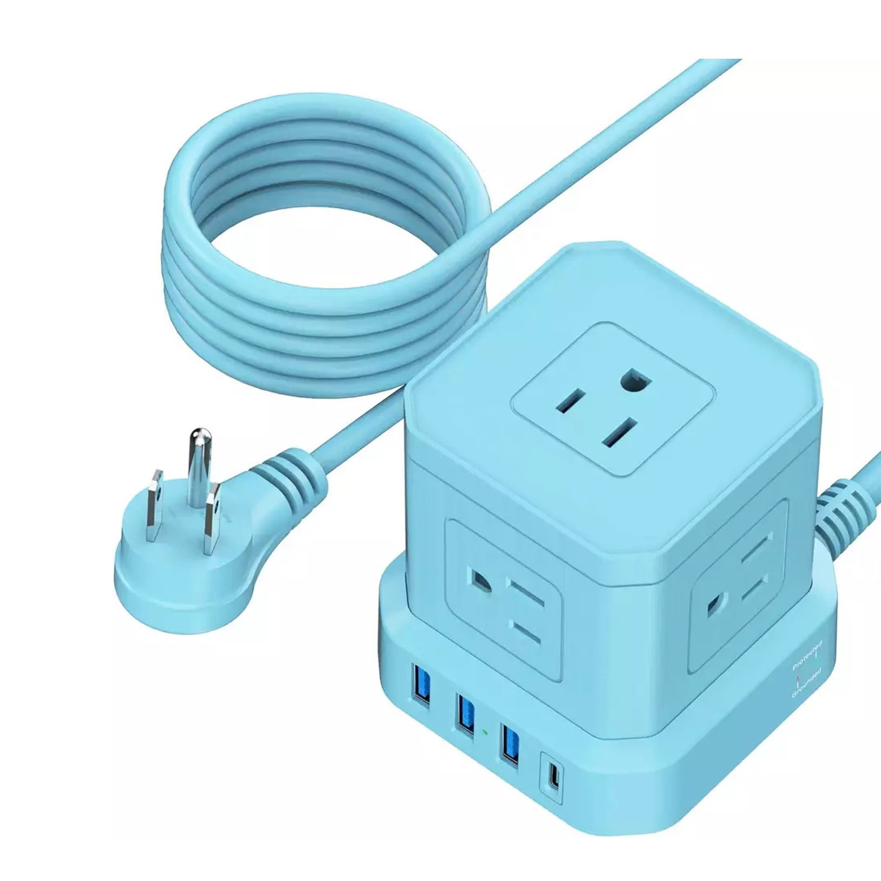 Power Strip with 5 Outlets 4 USB Ports 3