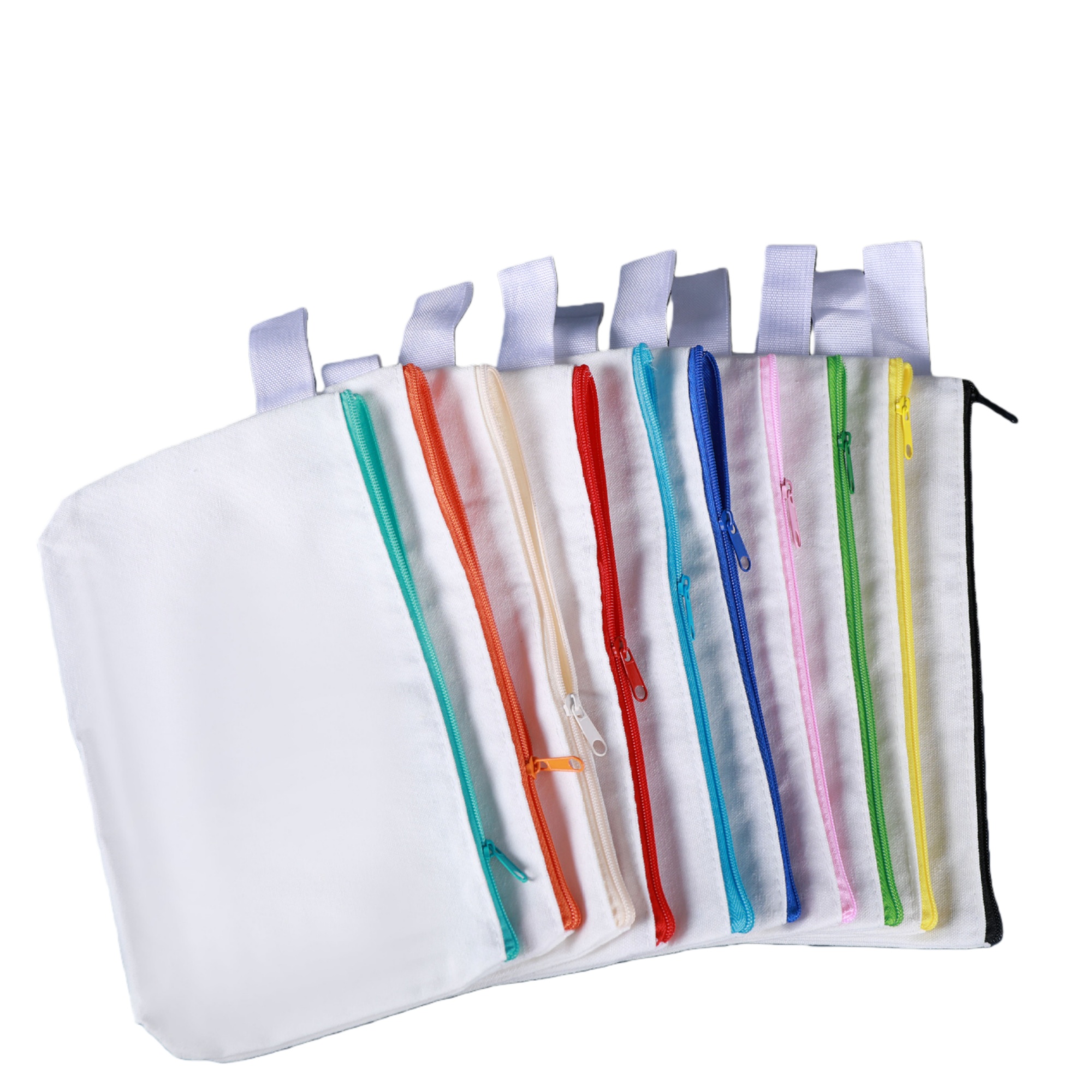 Multi-Purpose Canvas Makeup Bag with Bottom and Strap 3