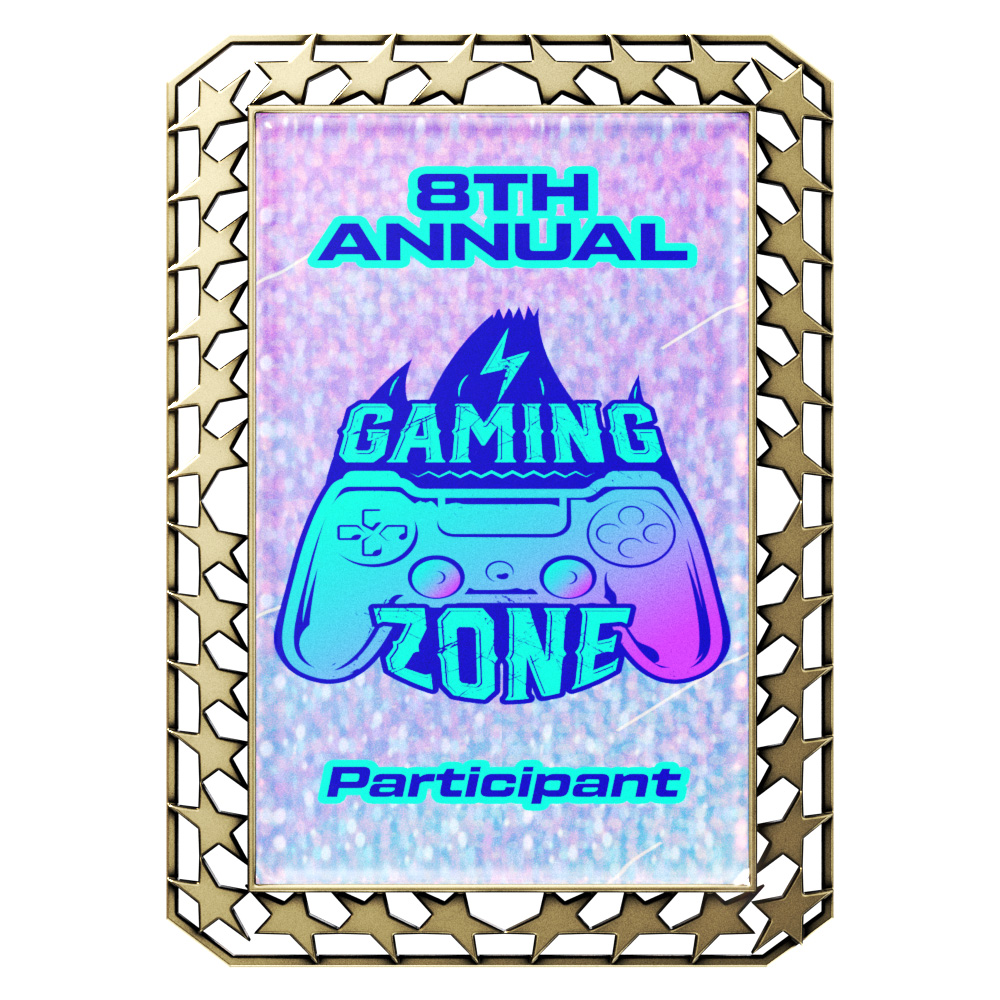 Vibraprint™ Antique Star Border Rectangle Insert Medallion (2-3/4") 5