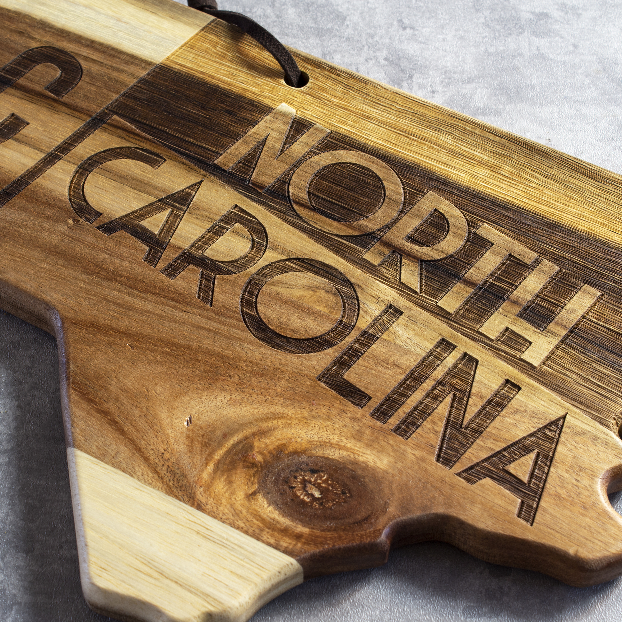 Rock & Branch® Origins Series North Carolina State Shaped Wood Serving and Cutting Board 3