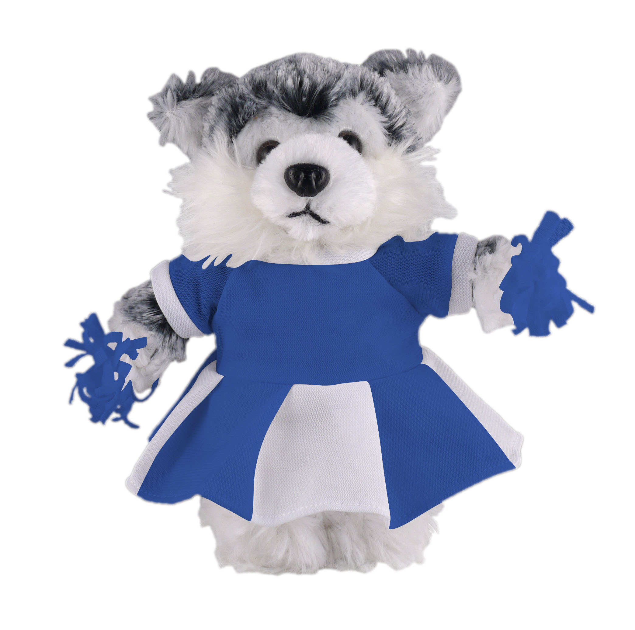 Soft Plush Stuffed Husky with Cheerleader Outfit 2