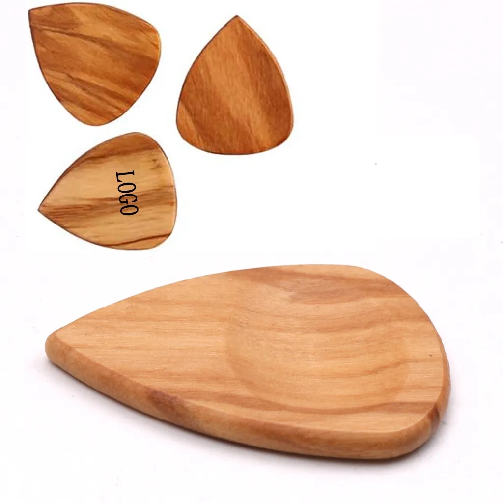 Olive Wood Guitar Bass Picks 3