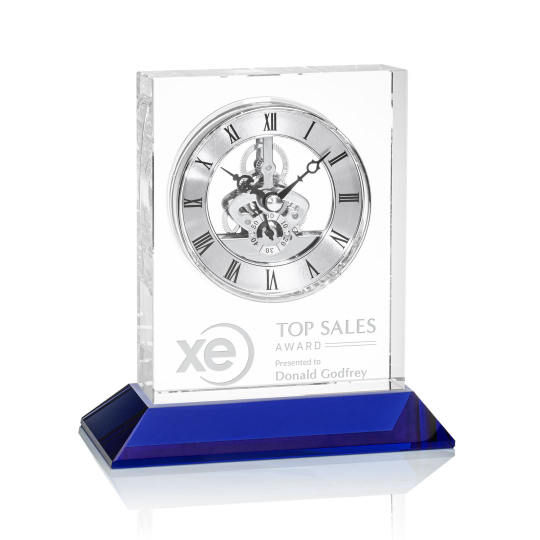 Ashland Clock on Base - Silver Dial 14