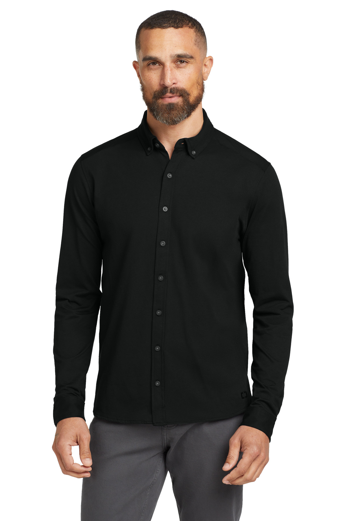 Code Stretch Long Sleeve Button-Up