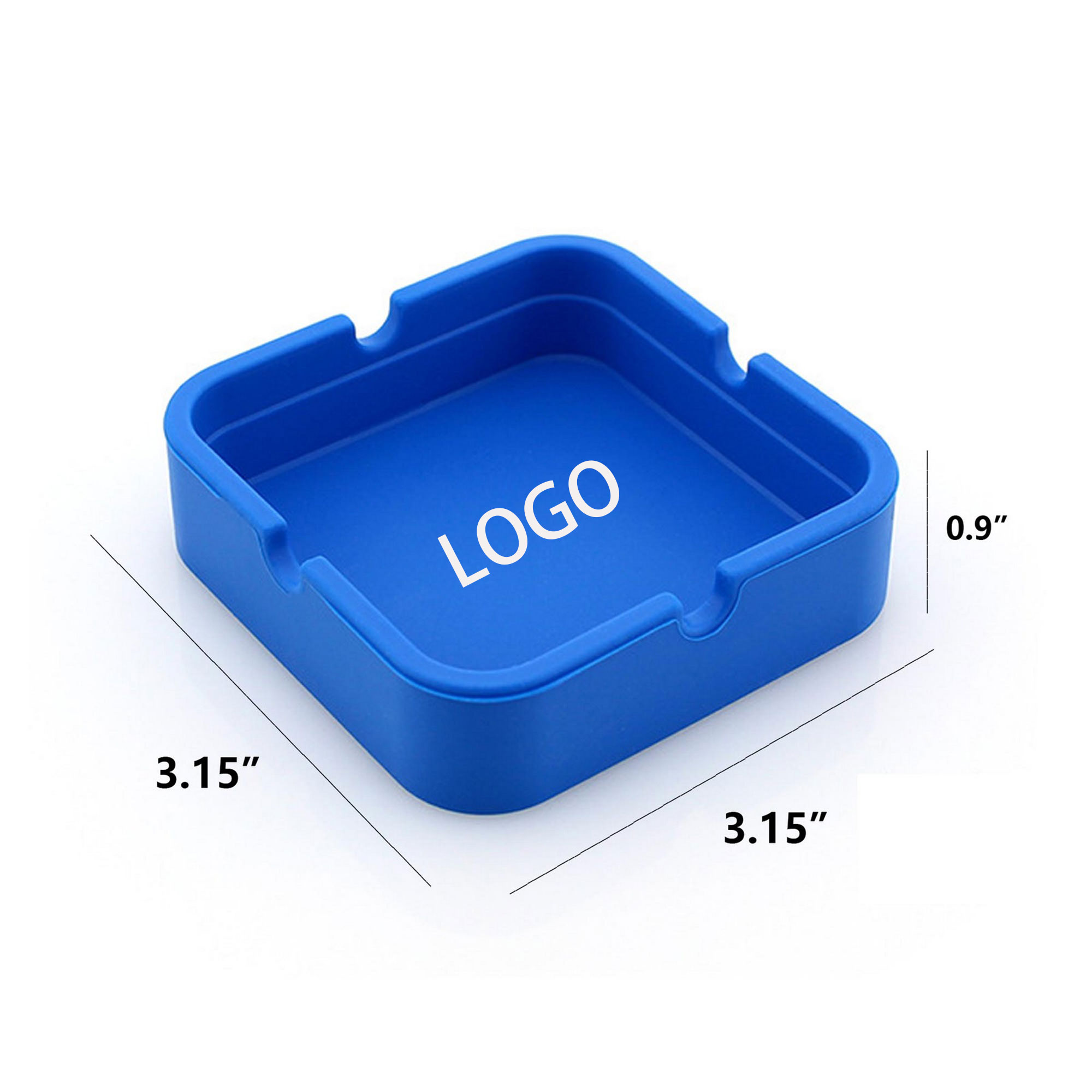 Square Silicone Ashtray Unbreakable 5