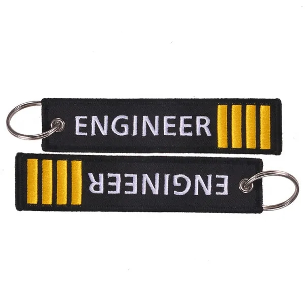 Embroidered Engineer Key Tags 1