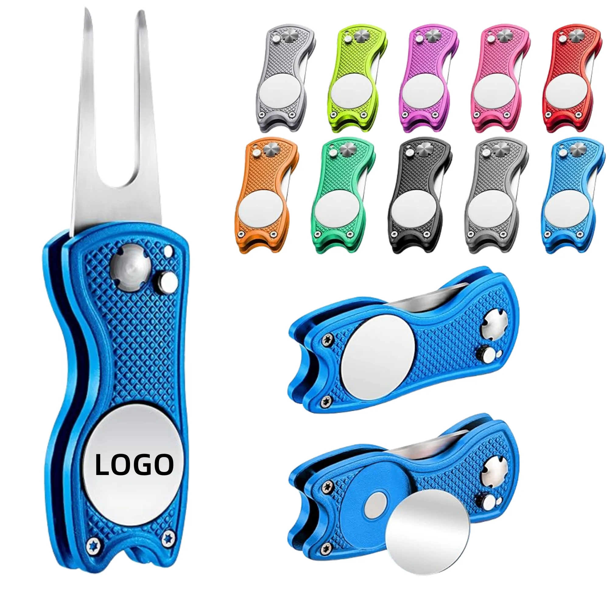 Golf Divot Repair Tool Metal Foldable Golf Divot Tool 1
