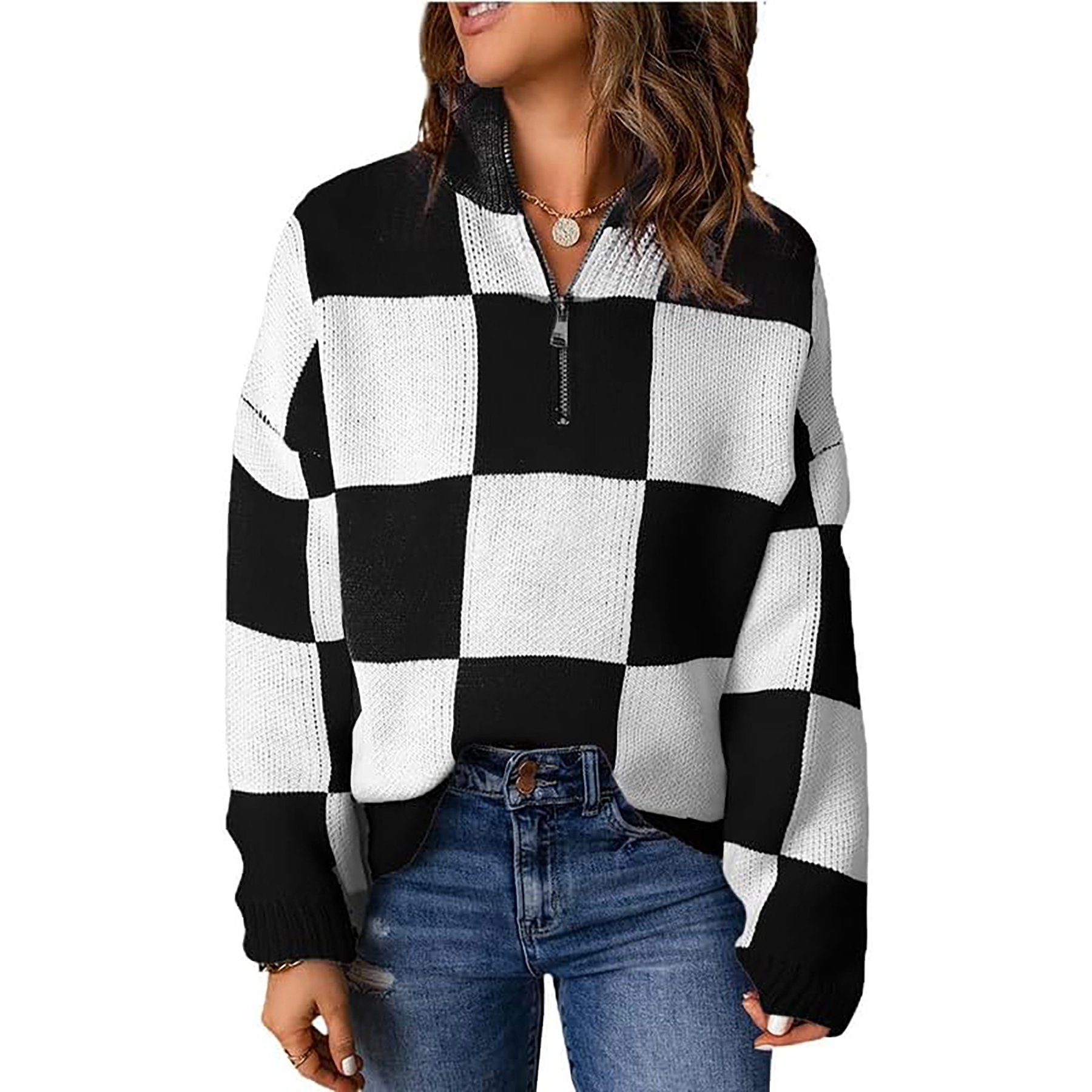 Women's 1/4 Zip Pullover Sweater 15