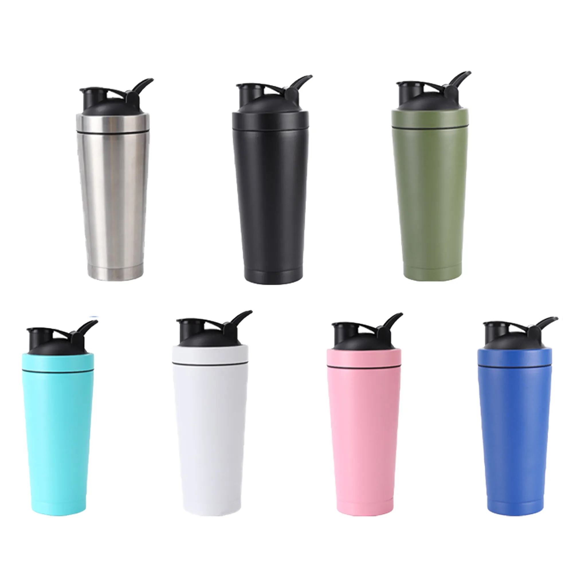 304 Stainless Steel Fitness Shaker Bottle, custom water bottle with logo imprint 5