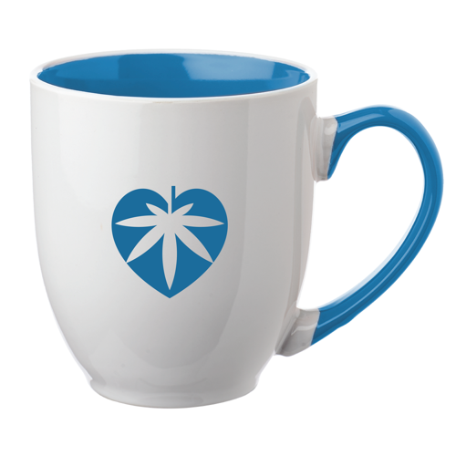 Two-Tone Bistro Style Ceramic Mug with Contrasting Handle, 4