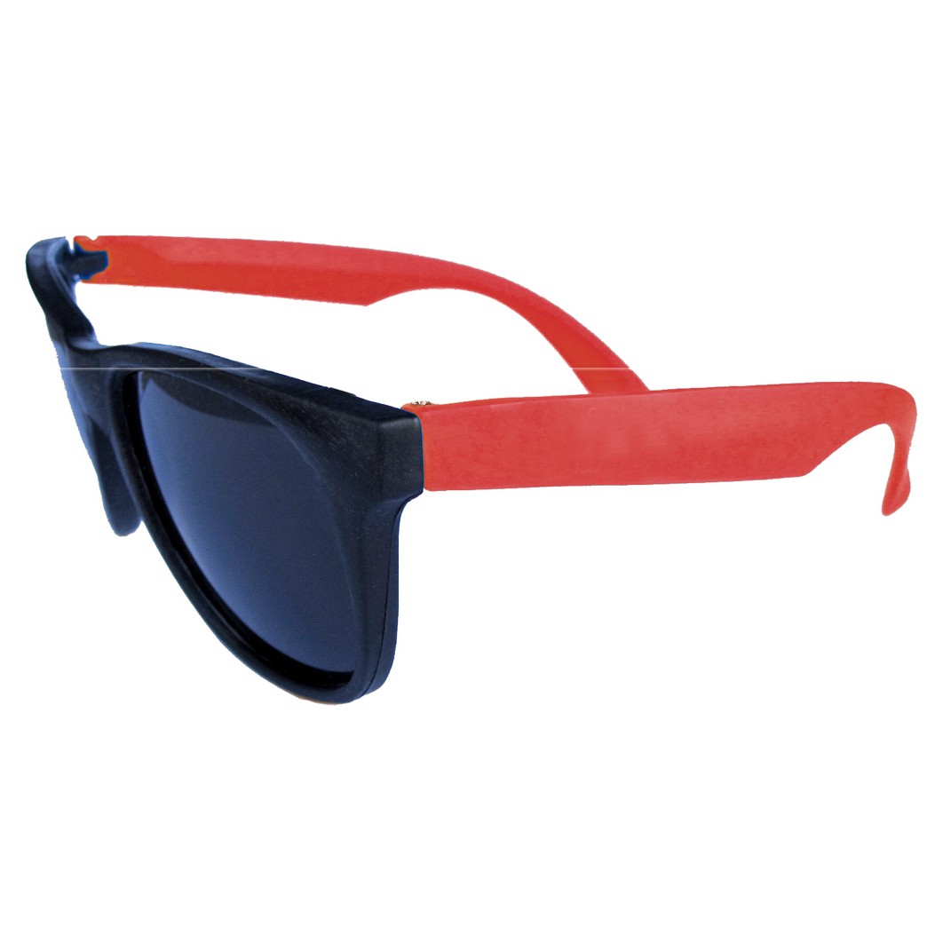 Black Frame Sunglasses w/Neon Temples 2