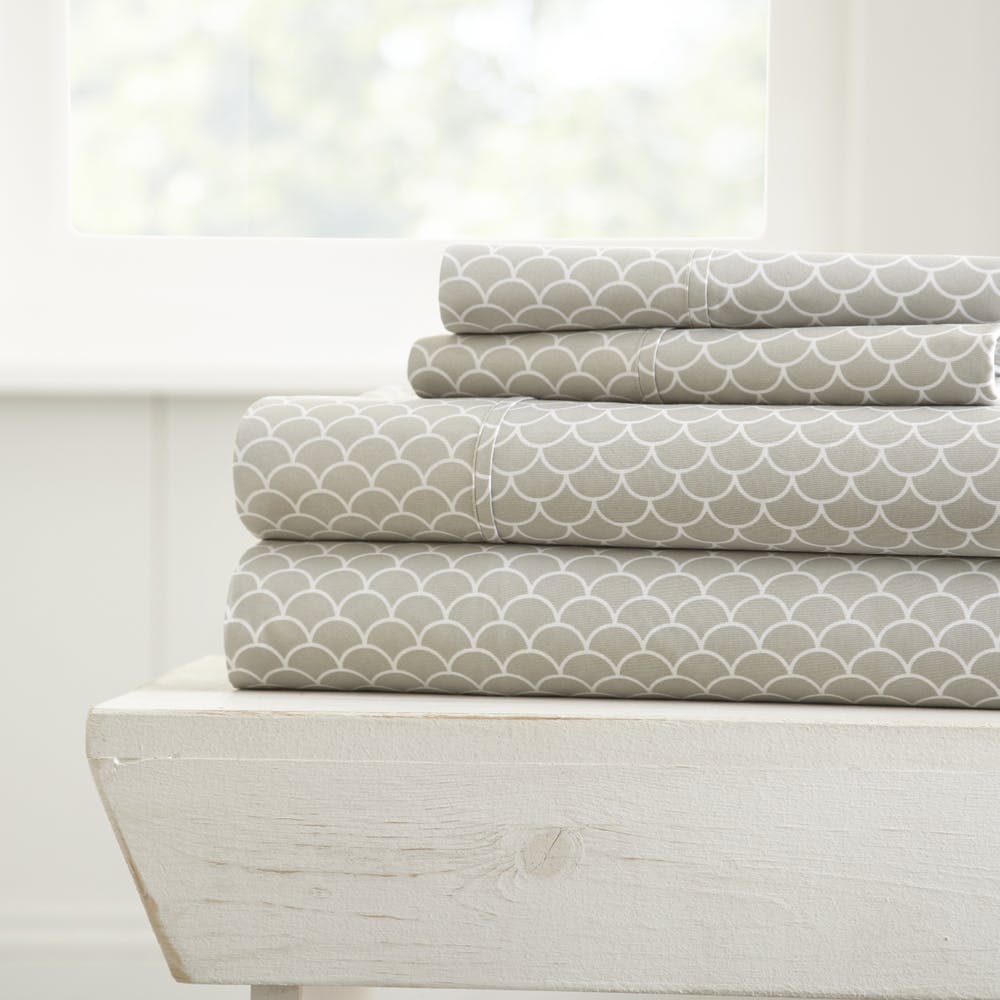 Premium Sheet Sets - Gray Scallop Twin 3 Piece 2