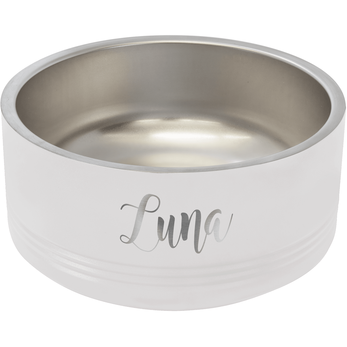 Polar Camel 32 oz. Medium White Pet Bowl 3