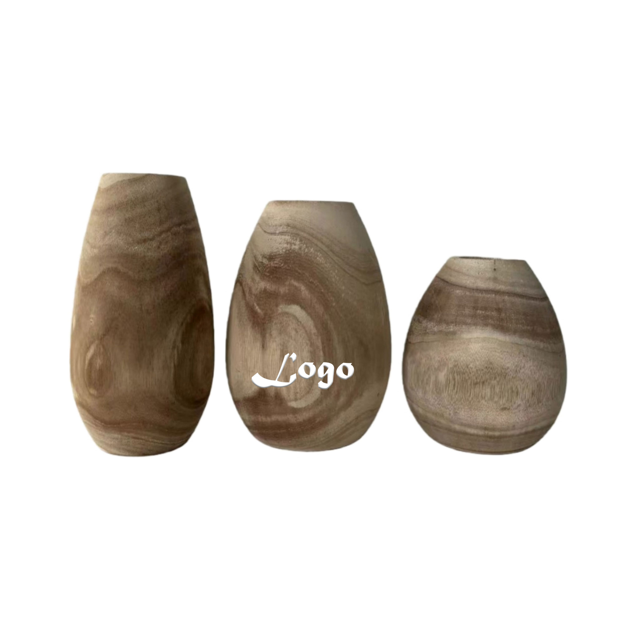 Natural Wood Flower Vase