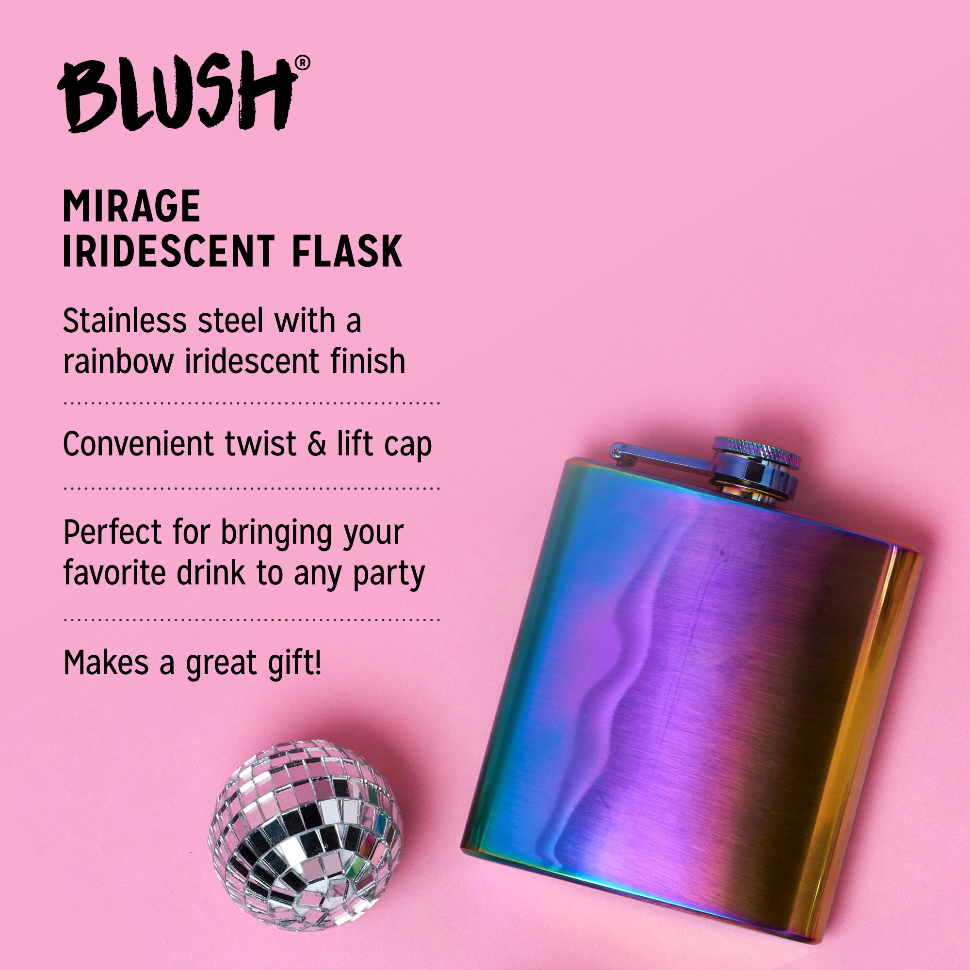 Blush® Mirage Stainless Steel Flask 3