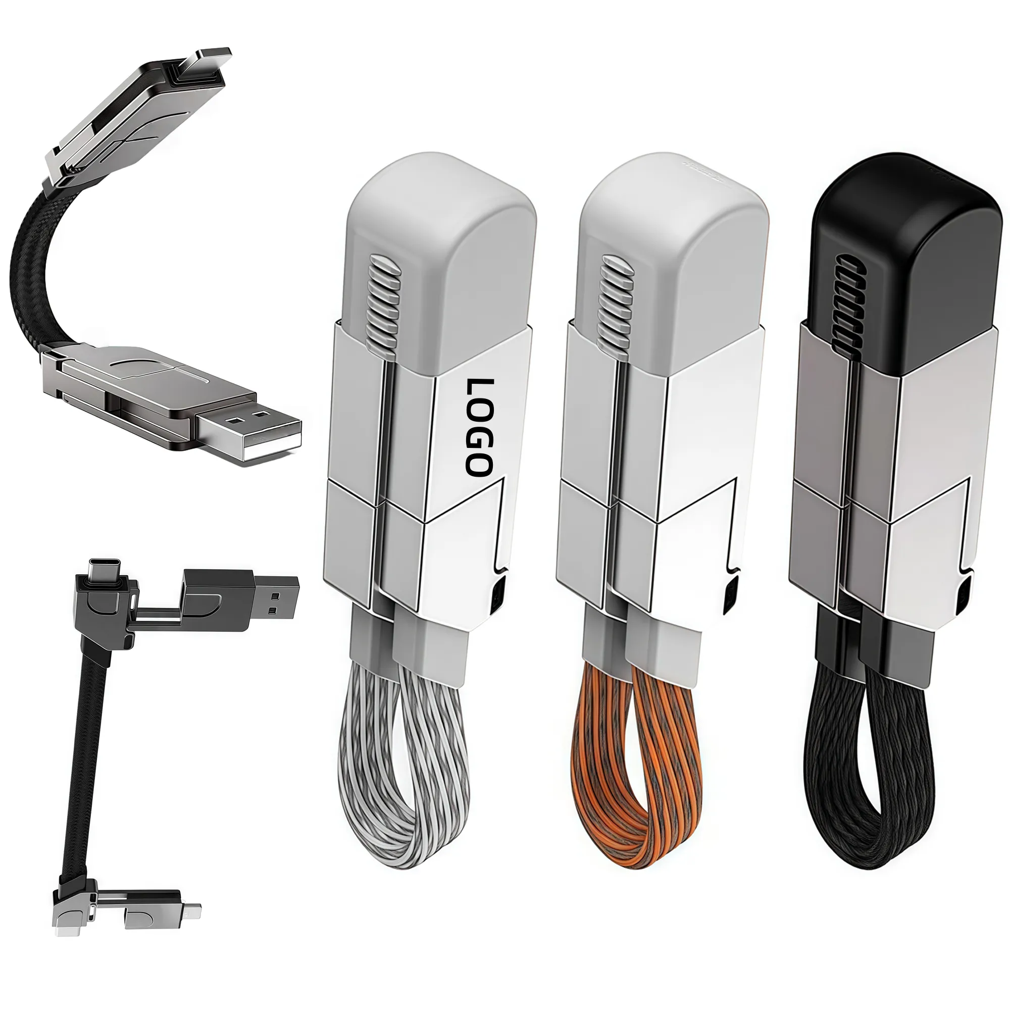 MOQ 60W 6 in 1 Charging Cable for Travel Portable Keyring 4
